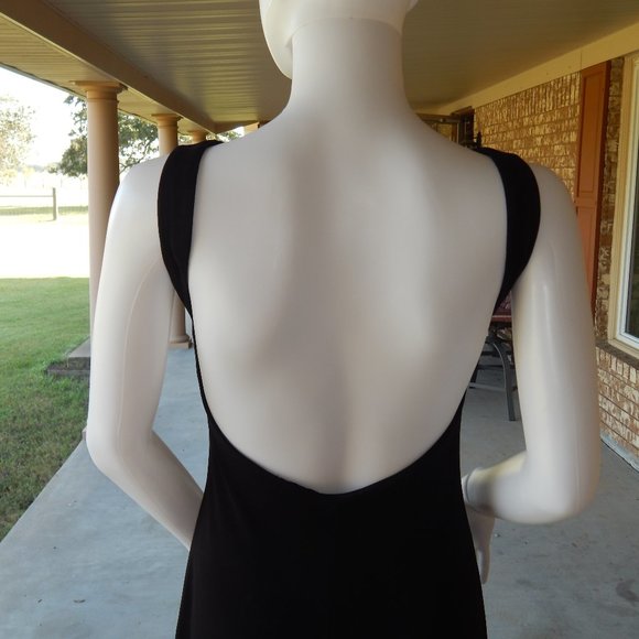 Laundry size 4 LONG BLACK LOW BACK CHIC DRESS - Picture 10 of 15